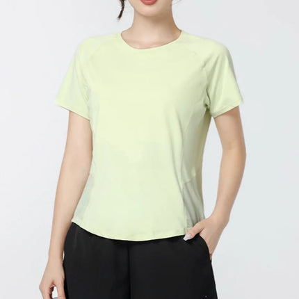 PHIGEER quick dry sport tops for women with short sleeve breathable running shirt lightweight athletic tee for hiking yoga gym