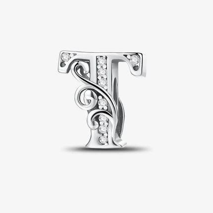 925 Sterling Silver English Letter Charms Beads Fit Original Pan DIY Bracelets Making Gift Of High Quality Fine Jewelry
