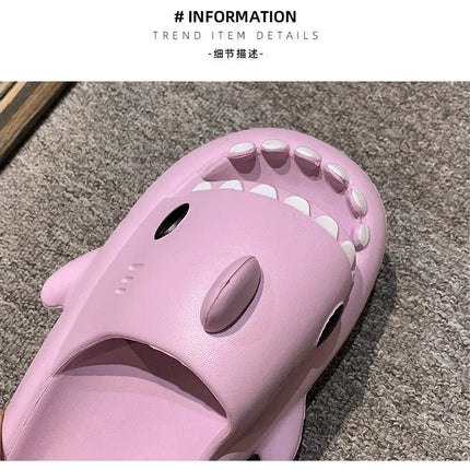 New Shark Slippers for Women Men Shoes Shark Flip Flops Beach Slides Female Home Slipper Bathroom Non-Slip Thick Sandals Couples