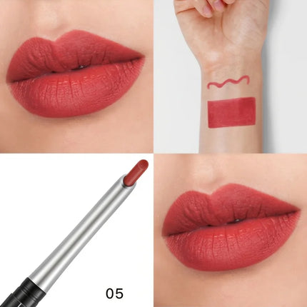 Waterproof Sweatproof Matte Lipliner, Red Lip Contour Pencil, Long Lasting Tint Lipstick, Non Stick Cup Makeup