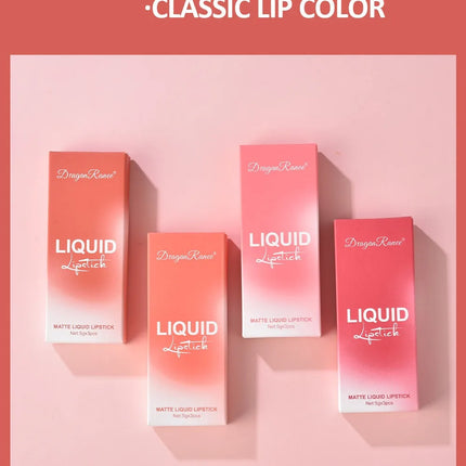 3Pcs/box Liquid Lipstick Set Matte Velvet Lip Gloss Set  Waterproof Liquid Lipstick Lip Non Stick Cup Lip Gloss Makeup