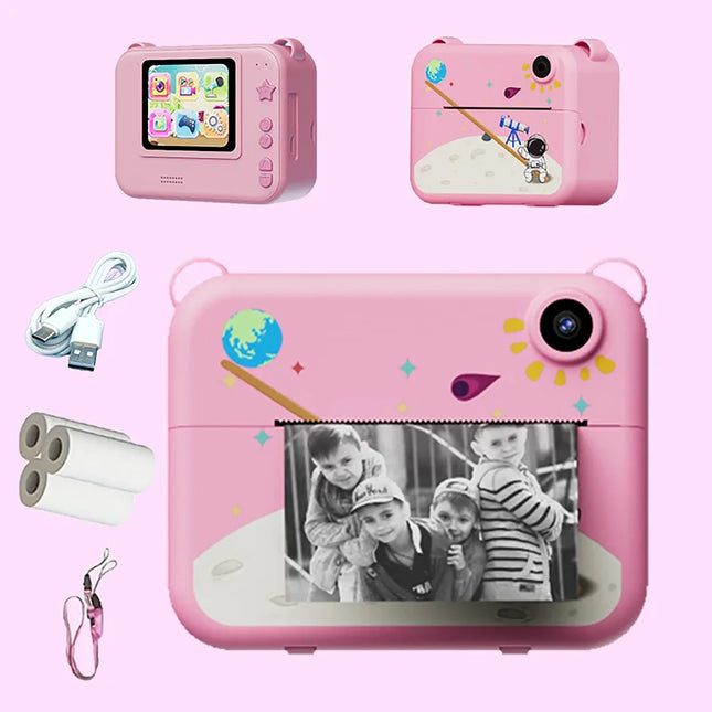 Digital Kids Instant Printing Camera Mini Thermal Photo Printer for Children Suitable for Photography Holiday Gift Camera Kids