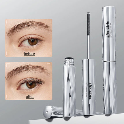 Life Girls 0.05MM Steel Pipe gravity Mascara Waterproof Long-lasting Thick Eyelash Primer Easy to Use Suitable for Beginners