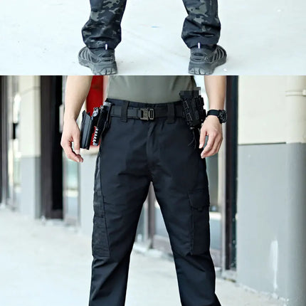 New Tactical Work Pants Men Outdoor Cargo Trousers Multi-pocket Waterproof Pant Autumn Spring Outdoor Workwear Hiking Trousers