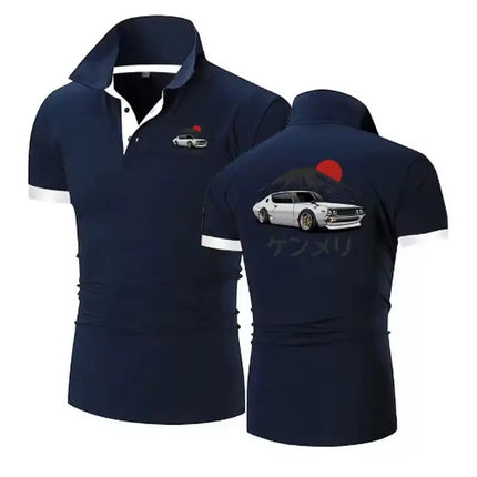 GTR Graphic Men's Polo Shirt Car GTR Skyline Japanese Cars Stylish Brand Nissans Women Polo Nissanes Men's Polos Shirt S-5XL