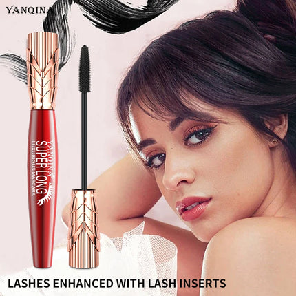4D Silk Fiber Lash Mascara 2 In 1 Mascara Waterproof Lengthening Cosmetics Eye Mascara Ship Lashes Curling Thick Eye Makeup