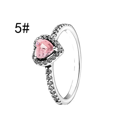 925 Sterling Silver Pink Bow Jewelry Set Ring Earrings Bracelet Necklace for Women Birthday Gift