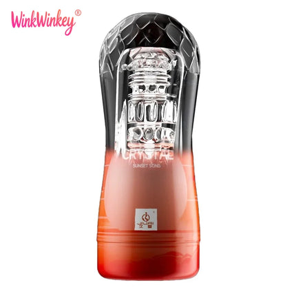 Male Masturbator Transparent Soft Vagina Vacuum Sucking Pocket Pussy Cup Penis Endurance Exercise Sex Toys for Men 18+