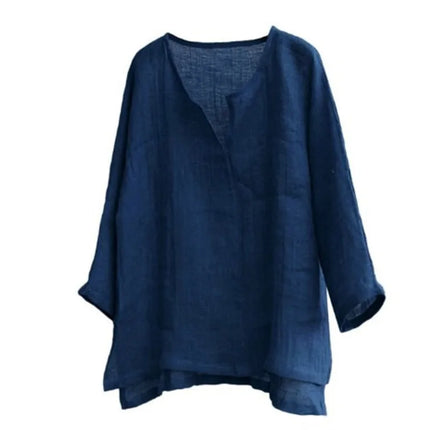 New Men's Summer Spring Long Sleeve Loose Solid Color Casual Long Sleeve Cool V-neck Shirt Tops Size S-5XL
