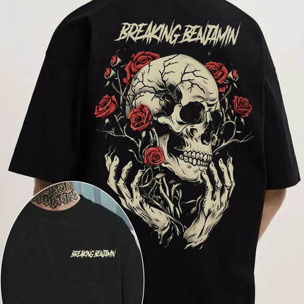 Breaking Benjamin TShirt Mens Womens Cotton Tees Summer Casual Short Sleeve Round Neck Clothing Loose Top Trend Unisex Tee