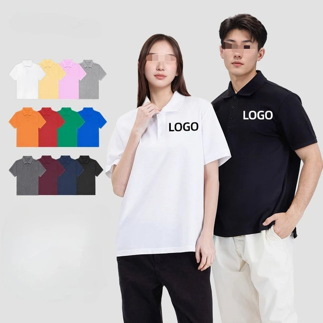 100 cotton high-quality custom Polo shirt T-shirt casual design men's and women's custom clothing logo printing embroidery.