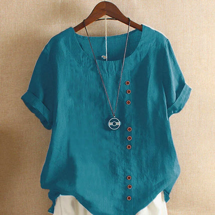 Women Clothing Cotton Linen Streetwear Summer Y2k Tops Vintage Fashion Tshirt Casual Shirts for Women Clothes Elegant Tees