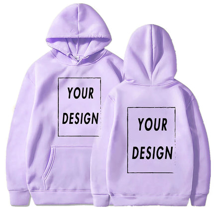Customizable DIY Hoodie Sweatshirt - Personalize with Your Own Design Brand Logo Picture for Men & Women Casual Fashion Hoody