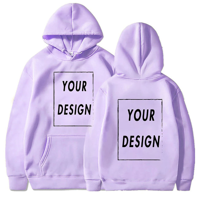 Customizable DIY Hoodie Sweatshirt - Personalize with Your Own Design Brand Logo Picture for Men & Women Casual Fashion Hoody