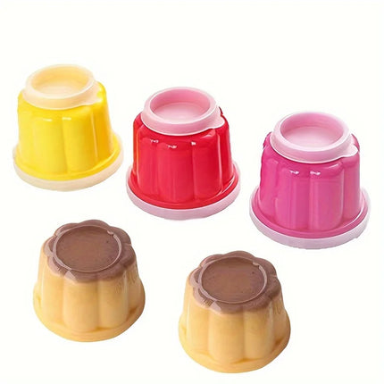 Pudding Cake Mold with Lid DIY Baby Food Jelly and Pudding Bakeware for Home Baking and Dessert Making with Fresh-Keeping Lid