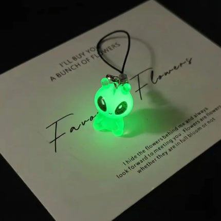 1/3pcs Luminous Alien Keychain Glow in The Dark for Phone Strap Backpack Bag Charms Funny Pendants for Women Men DIY Decoration