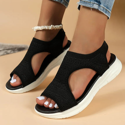 Toe open spot 2025 fish mouth casual fashion sandals low-heeled women