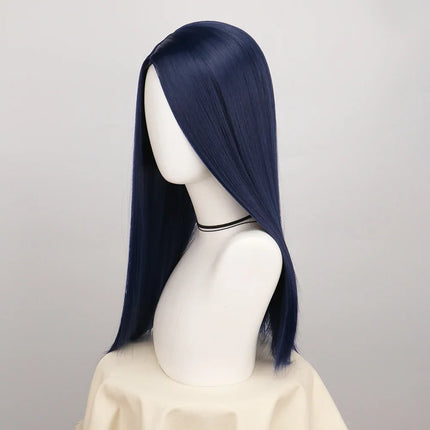 Game Arcane Caitlyn Cosplay Wig Anime Dark Blue Long Straight Heat Resistant Synthetic Hair The Sheriff of Piltover Wigs