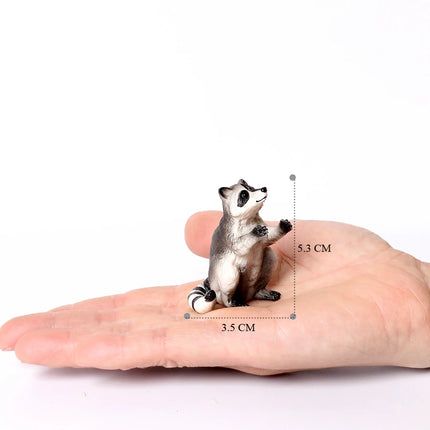 Realistic Forest Wild Animal Capybara Beaver Badger Wolverine Raccoon Meerkat Badger Model Figure Collector Toys for Kids