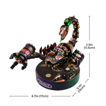 ROKR Adult Model Kit, 3D Metal Puzzle, Emperor Scorpion Insect Model, Steampunk Style Toy and Gift for Men (MI04)