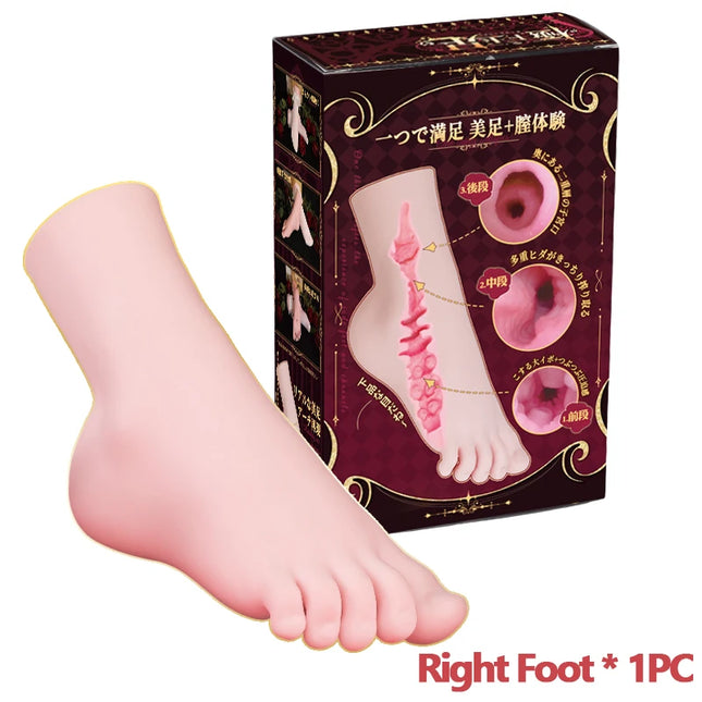 YUU Anime Foot Artificial Vagina Masturbator for Male Masturbation Pocket Pussy Soft Sex Toys for Men Footjob Lifelike Foot Design