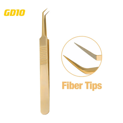 Gemerry Eylashes Tweezers Professional Eyelash Extensions Eyebrows Stainless Steel Fiber Tips Anti-Static Tweezers Tools Makeup
