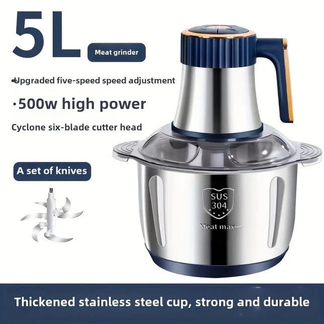 2L 3L 5L Electric Mincer Grinder 304 Stainless Steel Multifunctional Vegetable Slicer Chopper Meat Processor 220V EU Plug