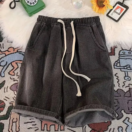 2026 New Men's Denim Shorts Summer Thin Lightweight Casual Street Straight Loose Work Outdoor Fashion Urban Workwear Shorts
