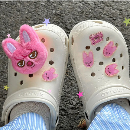 Skzoo Hot Korean Stray Kids Idol Boy Support Fan Cute Cartoon Hole Shoes Shoe Flower Anime Diy Accessories Decoration Xmas Gift