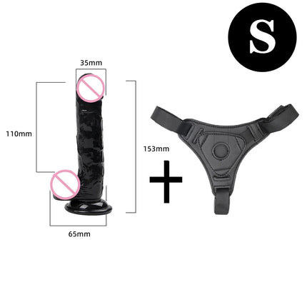 Strapon Dildo for Women Suction Cup Realistic Strap-On Dildo Huge Penis Belt Sexual Harness Strap On Anal Sex Toy for Lesbian
