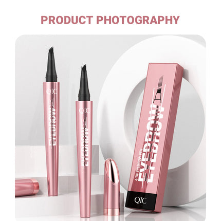 3D Dye Eyebrow Pencil Hairling Anti-smudge Waterproof Long Lasting Black Brown Large Brush Natural Wild Eyebrow Enhancers Cream
