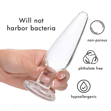 Glass Anal Plug 3 Size Butt Plugs Trainer Transparent Dildos Anal Plugs for Beginners Adult Set Products Sex Toys for Women Men