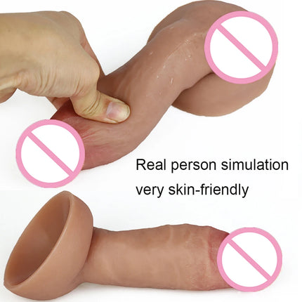 Super Skin Silicone Realistic Dildo Soft Suction Cup Big Huge Strapon Penis Dick Adults Sex Toys For Women Female Masturbator