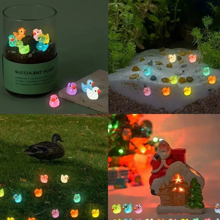 Mini Light Up Ducks,  Cute Resin Creative Handmade Decorations, Holiday Party Favors, Birthday Gifts, Interior Decorations