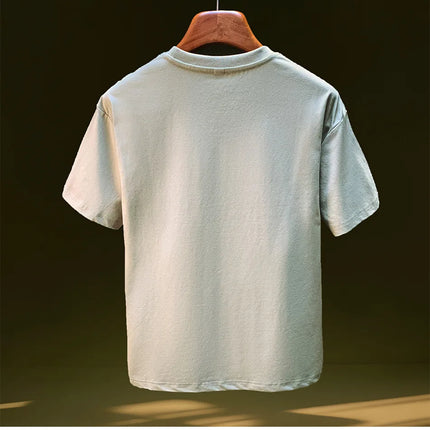 Men's short-sleeved T-shirt, new for summer 2025, American fashion brand T-shirt, loose fit, five-quarter sleeve top