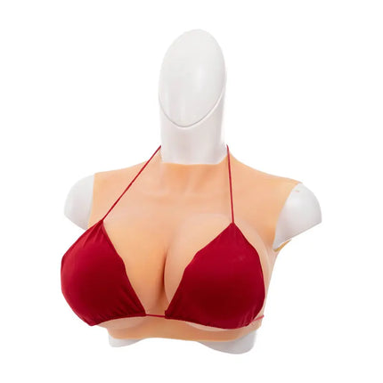Huge Silicone Breast Forms Plate for Crossdresser Trans Cosplay Transgender with Nipple Areola Fake Boobs Bodysuit Shakeing