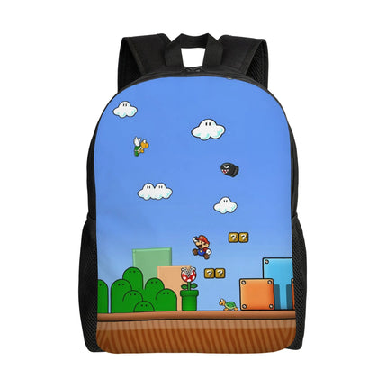3D Printing M-Marioed Backpacks for Boys Girls Cartoon Yoshi College School Travel Bags Men Women Bookbag Fits 15 Inch Laptop