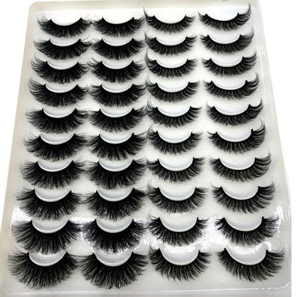 20 pairs 3D Mink Lashes Natural False Eyelashes Dramatic Volume Fake Lashes Makeup Eyelash Extension Silk Eyelashes