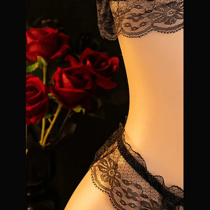 New Pearl Bra Lingerie Set Fancy Undies Erotic Costume Women Porn Kit Hot Thong With Beads Female Underwear Crotchless Seductive