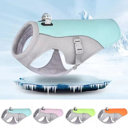 Summer Cooling Vest Harness Reflective Quick Release Hot Pet Clothes Cool Jacket For Small Medium Large Dog Accessories