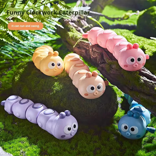 1pcs Cartoon Clockwork Cute and Fun Chained Caterpillar Toys for kids Crawling toy,Toy Children's gift,early education toys