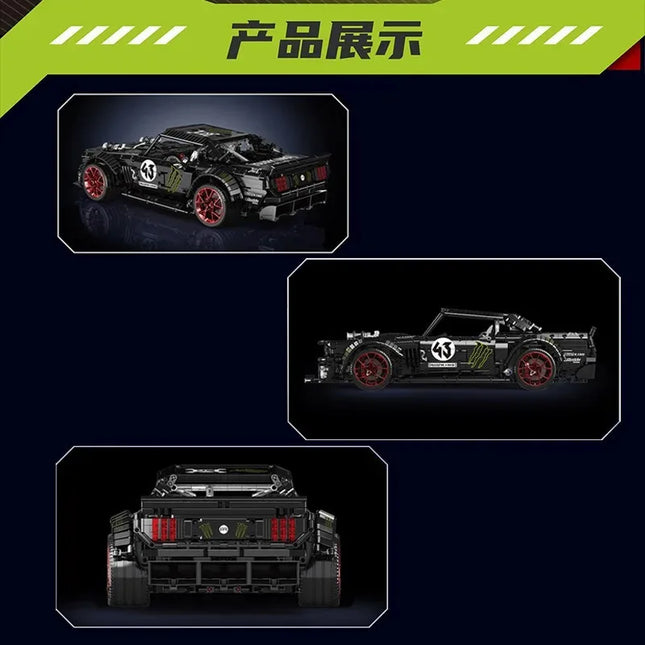 Mould King New Version of Mustang High-Difficulty Mechanical Set Puzzle Assembly Building Blocks Toy Model Ornament Gift for Men