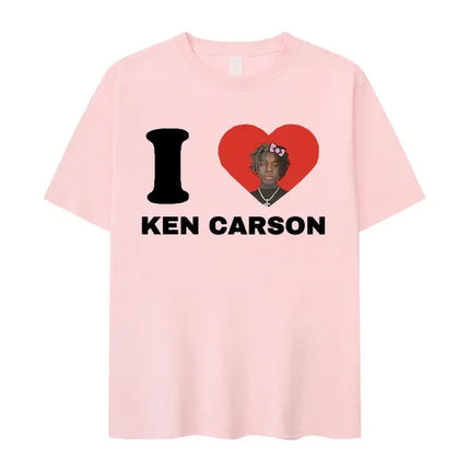 Ken Carson I Love Print Graphic T Shirts Men Women Cotton Fashion Top Sleeve T-shirt Oversized Harajuku T-shirt Streetwear