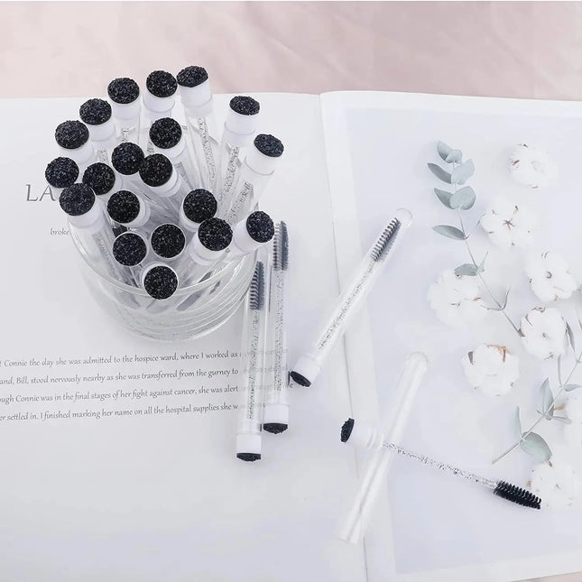 50pcs Reusable Eyelashes Brush Tube for Eyelash Extension Disposable Mascara Wands Eyebrow Brush Applicator Eyelash Brushes