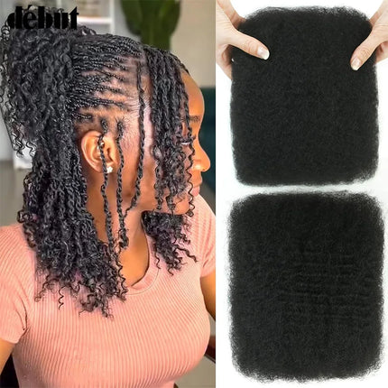 QVR Afro Kinky Bulk Human Hair For Braiding 50g/pc Dreadlock Hair Brazilian Virgin Natural Brown Remy Human Hair Debut Extension