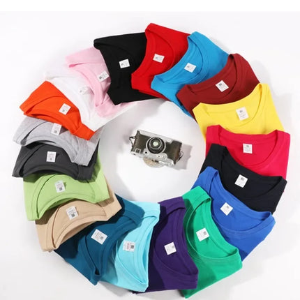 2026 New Best-selling Korean Street Pure Cotton Cartoon Printed Round Co Mfortable and Loose Men's and Women's T-shirts Tops