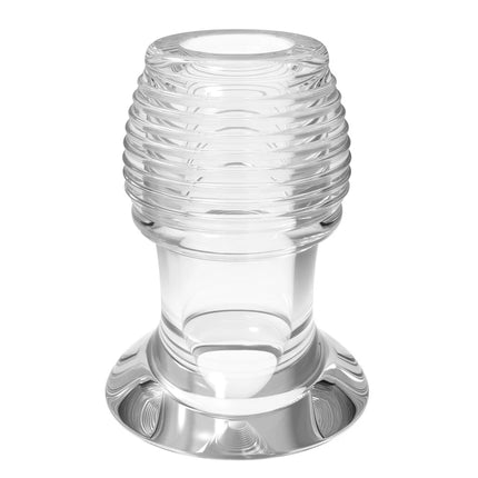 Transparent Hollow Anal Plug Threaded Silicone Butt Plug Enema Dilator Anal Cleaning Device Adult Sex Toy for Women Men Couples