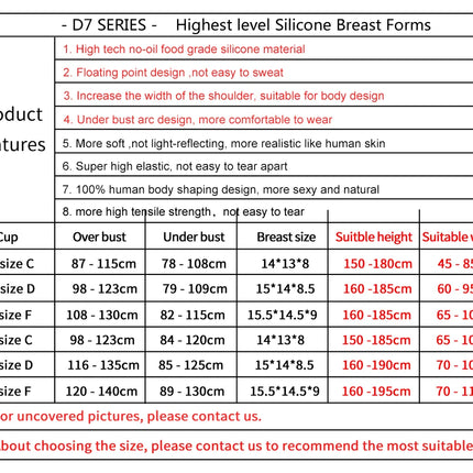 Dokier No-oil Silicone Breast Forms Fake Boobs Plate Enhancer Tits Male to Shemale Transgender Drag Queen Crossdressing Cosplay - TOYS-SUCE