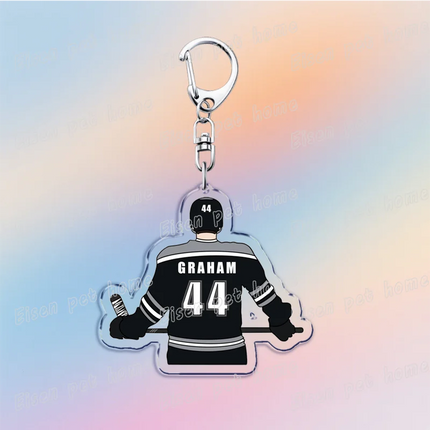 Classic TV Show Off Campus Keychains Elle Kennedy Briar U Garrett Graham Hockey Keyring Jewelry Fans Friends Gifts
