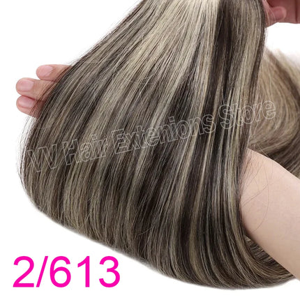 Straight Nano Rings Tip Hair Extension Ombre Natural Virgin 100% Human Hair Bulk Blonde Bundles Micro Beads Wholesale keratin